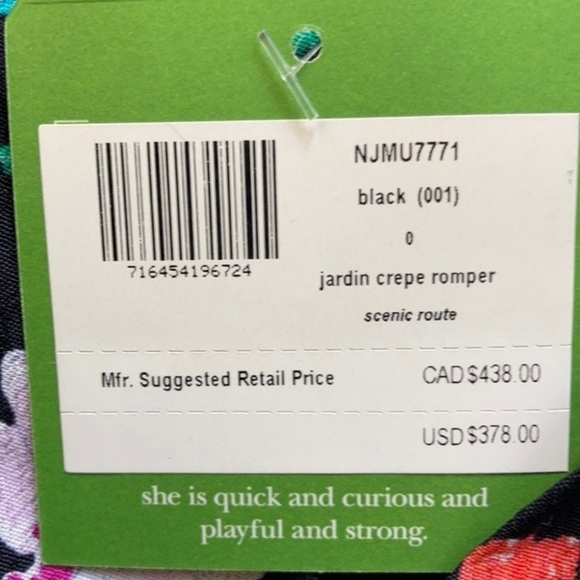 Kate Spade Jardin Crepe romper size 0 - Picture 3 of 12